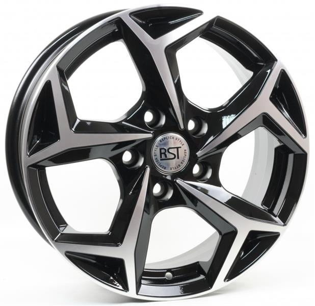 Диски RST R066 6.5 х 16 5*100 Et: 48 Dia: 56.1 черный с проточкой глянцевый