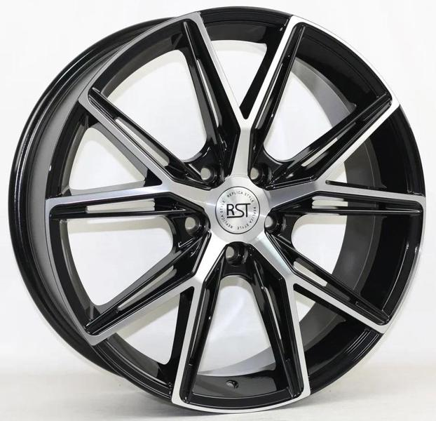 Диски RST R129 7.5 х 19 5*108 Et: 39 Dia: 65.1 черный с проточкой глянцевый
