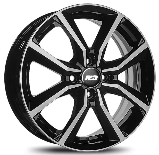Диски N2O V2283 6 х 15 4*100 Et: 46 Dia: 54.1 черный с проточкой глянцевый