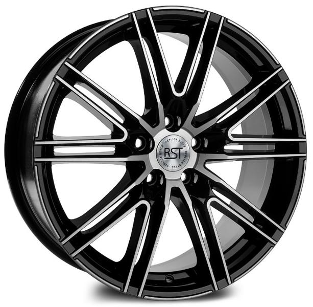 Диски RST R168 8 х 18 5*108 Et: 42.5 Dia: 63.4 черный с проточкой глянцевый