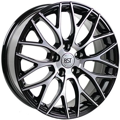 Диски RST R137 7 х 17 5*114,3 Et: 37 Dia: 66.6 черный с проточкой глянцевый