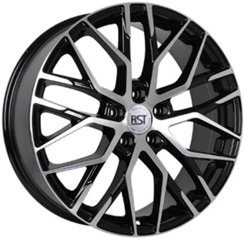Диски RST R019 7.5 х 19 5*108 Et: 46 Dia: 63.3 черный с проточкой глянцевый