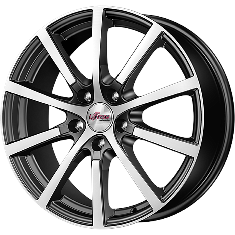 Диски iFree Big Byz 7 х 17 5*114,3 Et: 39 Dia: 60.1 черный с проточкой глянцевый
