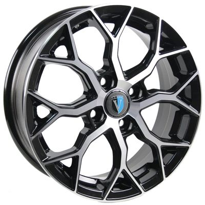 Диски VENTI 1519 6 х 15 4*100 Et: 40 Dia: 60.1 черный с проточкой глянцевый