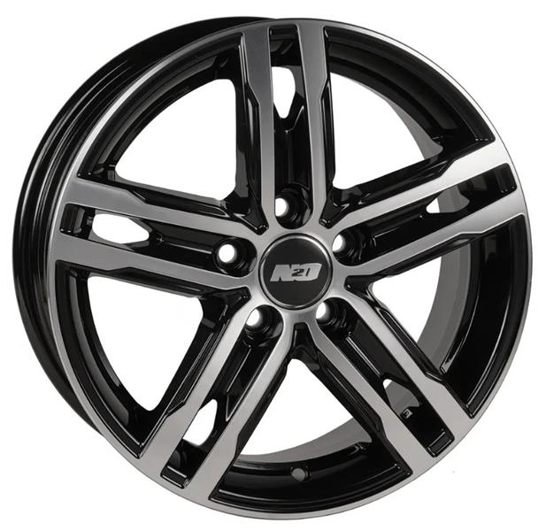 Диски N2O V2178 6 х 15 5*114,3 Et: 39 Dia: 67.1 черный с проточкой глянцевый