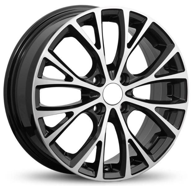 Диски RST R166 6 х 16 4*100 Et: 50 Dia: 60.1 черный с проточкой глянцевый