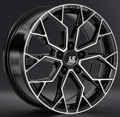 Диски LS wheels FlowForming RC108 8 х 17 5*112 Et: 45 Dia: 66.6 черный полностью полированный
