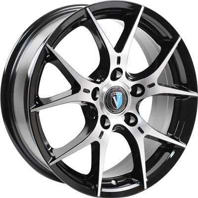 Диски VENTI 1617 6.5 х 16 5*110 Et: 43 Dia: 63.4 черный с проточкой глянцевый