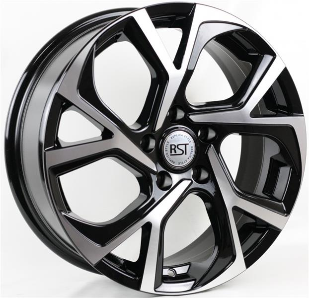 Диски RST R087  6.5 х 17 5*114,3 Et: 37 Dia: 66.6 черный с проточкой глянцевый