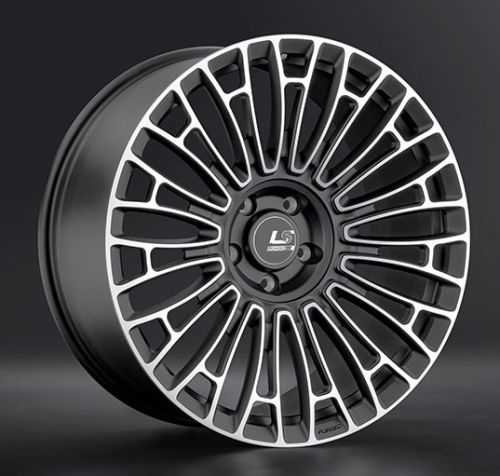 Диски LS Forged FG25 9.5 х 22 5*130 Et: 71 Dia: 71.6 черный с проточкой матовый