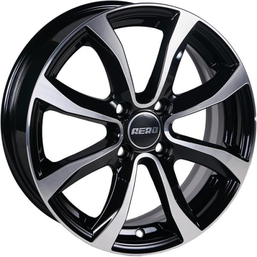 Диски AERO V2110 6 х 15 4*100 Et: 45 Dia: 67.1 черный с проточкой глянцевый