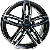 Диски AERO V2184 6 х 16 5*112 Et: 43 Dia: 57.1 черный с проточкой глянцевый
