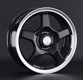 Диски LS wheels LS 816 7 х 16 4*100 Et: 45 Dia: 60.1 черный с полированным ободом